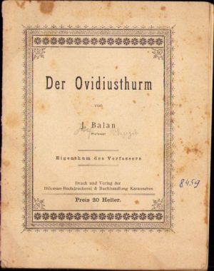 Der Ovidiusthurm von Iosif Bălan, fără an