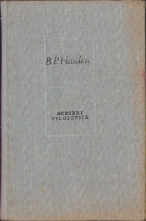 Scrieri filosofice de B. P. Hașdeu, 1985