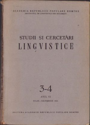Studii și cercetări lingvistice, 3-4/1955