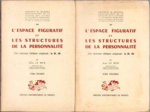 L'espace figuratif et les structures de la personnalite de Jean Le Men, volumul I + II, 1966