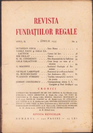 Revista Fundațiilor Regale, 4/1935