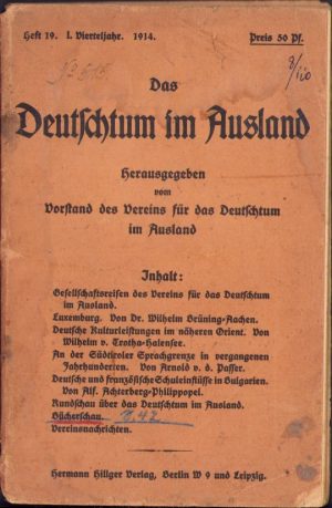 Das Deutschtum im Ausland, 19/1914