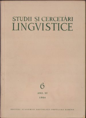 Studii și cercetări lingvistice, 6/1964