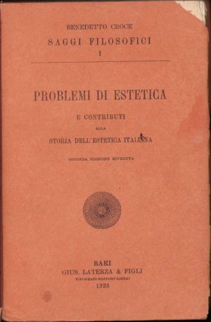 Problemi di estetica de Benedetto Croce, 1923