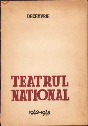 Broșură Teatrul Național, 1942-1943