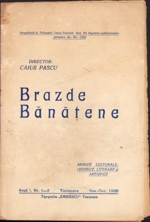 Brazde bănățene, 1-2/1938, anul I