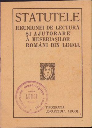 Statutele Reuniunei de lectură și ajutorare a meseriașilor români din Lugoj, 1920, Lugoj