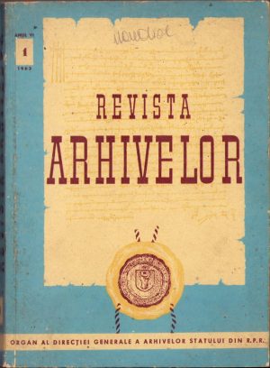 Revista arhivelor, 1/1963
