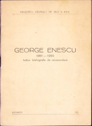 George Enescu. Indice bibliografic de recomandare, 1961