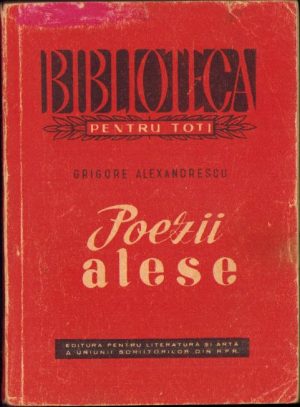 Poezii alese de Grigore Alexandrescu, 1950