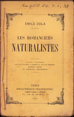 Les romancieres naturalistes de Emile Zola, 1914