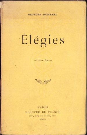 Élégies par Georges Duhamel, 1920