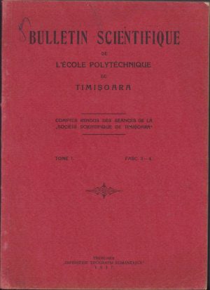 Bulletin scientifique de l'ecole polytechnique de Timișoara, tome 7, 3-4/1937