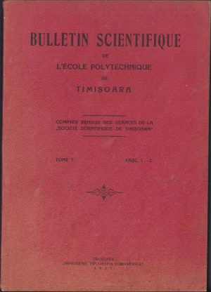 Bulletin scientifique de l'ecole polytechnique de Timișoara, tome 7, 1-2/1937