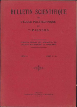 Bulletin scientifique de l'ecole polytechnique de Timișoara, 5/1934