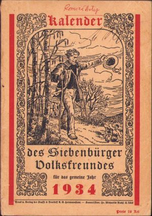 Des Siebenbürger Volksfreundes für das gemeine Jahr 1934