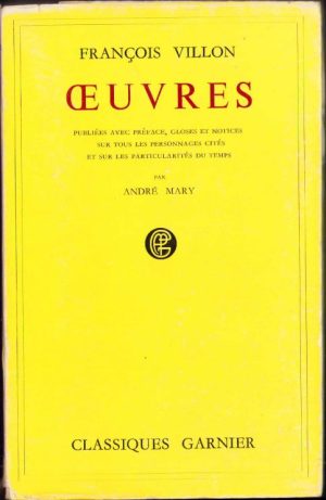 François Villon, Oeuvres, Paris