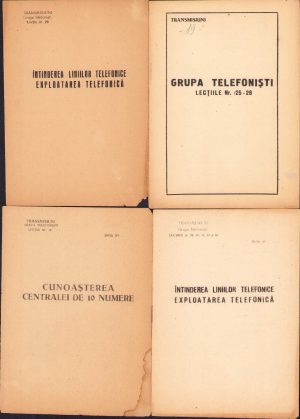 Transmisiuni militare, lot de 10 broșuri, România, perioada comunistă
