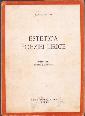Estetica poeziei lirice de Liviu Rusu, 1944