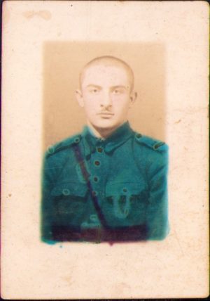Militar român, fotografie colorizată, 1936, Sibiu