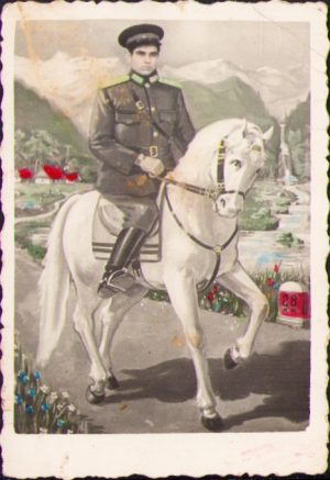 Militar român, fotografie colorizată, 1954