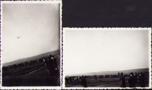 Lot de 2 poze de la un miting aviatic din Transilvania, anii 1930
