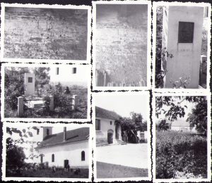 Lot de 7 poze cu casa și mormântul lui Lucian Blaga, Lancrăm, județul Alba, 1965