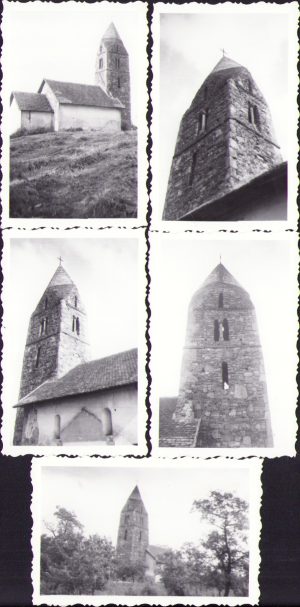 Lot de 5 poze cu biserica din Strei, 1965