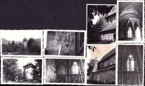 Lot de 8 poze cu biserica din Mălâncrav, 1964