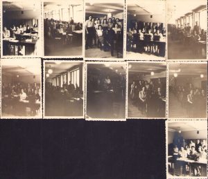 Lot de 11 poze cu biroul de transmisiuni Morse și Hughes CFR București, 1948