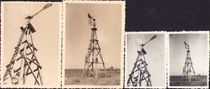 Lot de 4 poze cu moară de vânt, Eforie, 1946