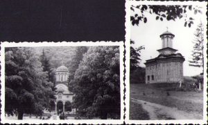 Lot de 2 poze cu biserica mănăstirii Cozia, 1964