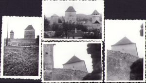 Lot de 4 poze cu cetatea Câlnic, 1964