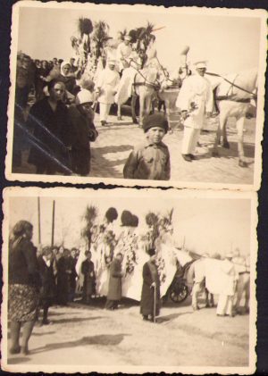 Lot de 2 poze de la o înmormântare din București, 1939