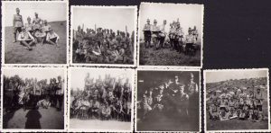 Lot de 7 poze cu elevi militari, România interbelică