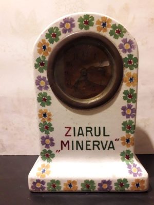 Reclamă Ziarul "Minerva" cu ceas