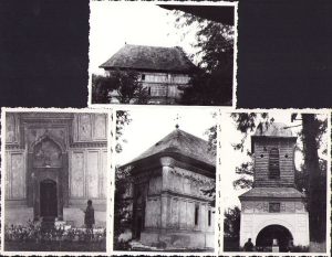 Lot de 4 poze cu biserica Golești, 1966