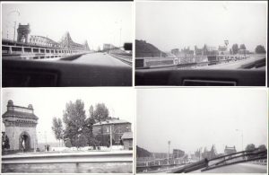 Lot de 4 poze cu podul Anghel Saligny, Cernavodă, 1989