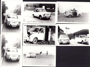 Lot de 7 poze cu autoturism FIAT, 1972, România