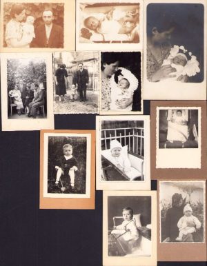 Profesorul Eugen Pascu de la Liceul Mihai Viteazul din Turda cu familia, anii 1930, lot de 11 fotografii