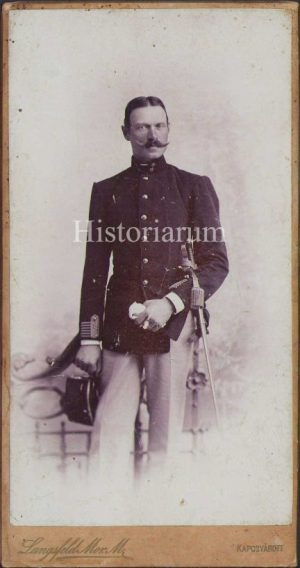 Ofițer austro-ungar cu sabie, studio Langsfeld, Kaposvar