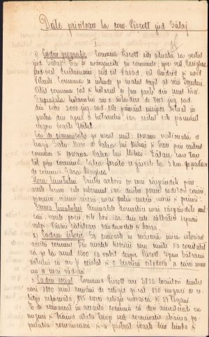 Schiță monografică a satului Pișcolt, 1940, Straja Țării