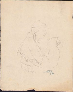 Schiță de Dimitrie "Puiu" Eitel, 1939, semnată
