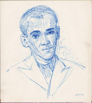 Schiță de Dimitrie "Puiu" Eitel, 1947, semnată
