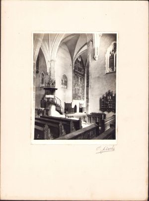 Interiorul catedralei evanghelice din Sibiu, 1983, studio Fischer