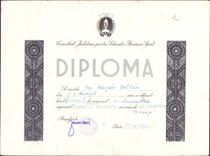 Diplomă CNEFS, 1974