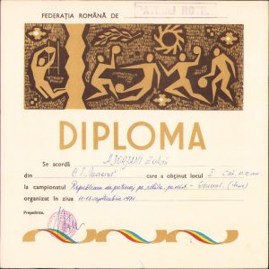 Diplomă sportivă, 1971, România
