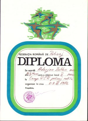 Diplomă sportivă, 1972, România