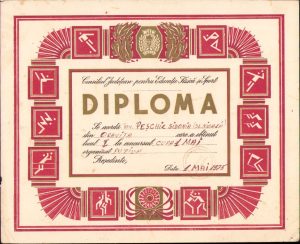 Diplomă sportivă, 1975, România