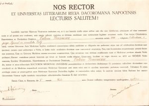 Diplomă de medic eliberată de Universitatea din Cluj, 1947